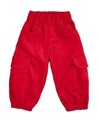 Вельветовые детские штаны "Карго" фото
