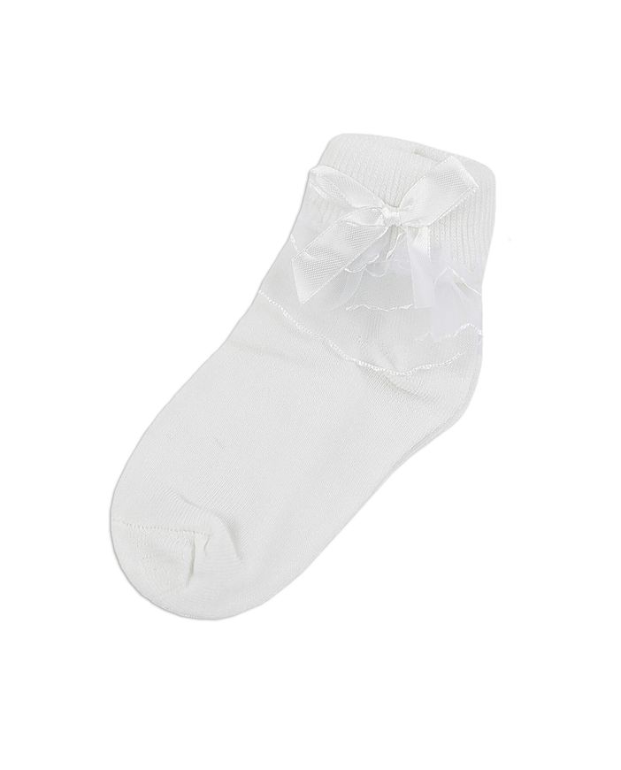 Білі шкарпетки з бантиком фото