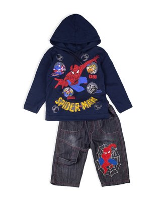 Костюм джинсы + джемпер "Spiderman" фото