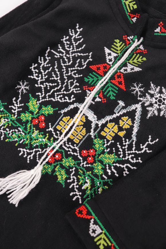 Флисовая детская вышиванка "Рождественский вечер" фото