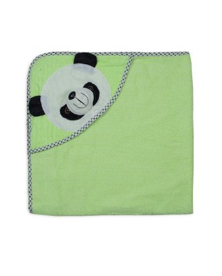 Детское полотенце-уголок махровое для купания "Панда" 85*85 фото