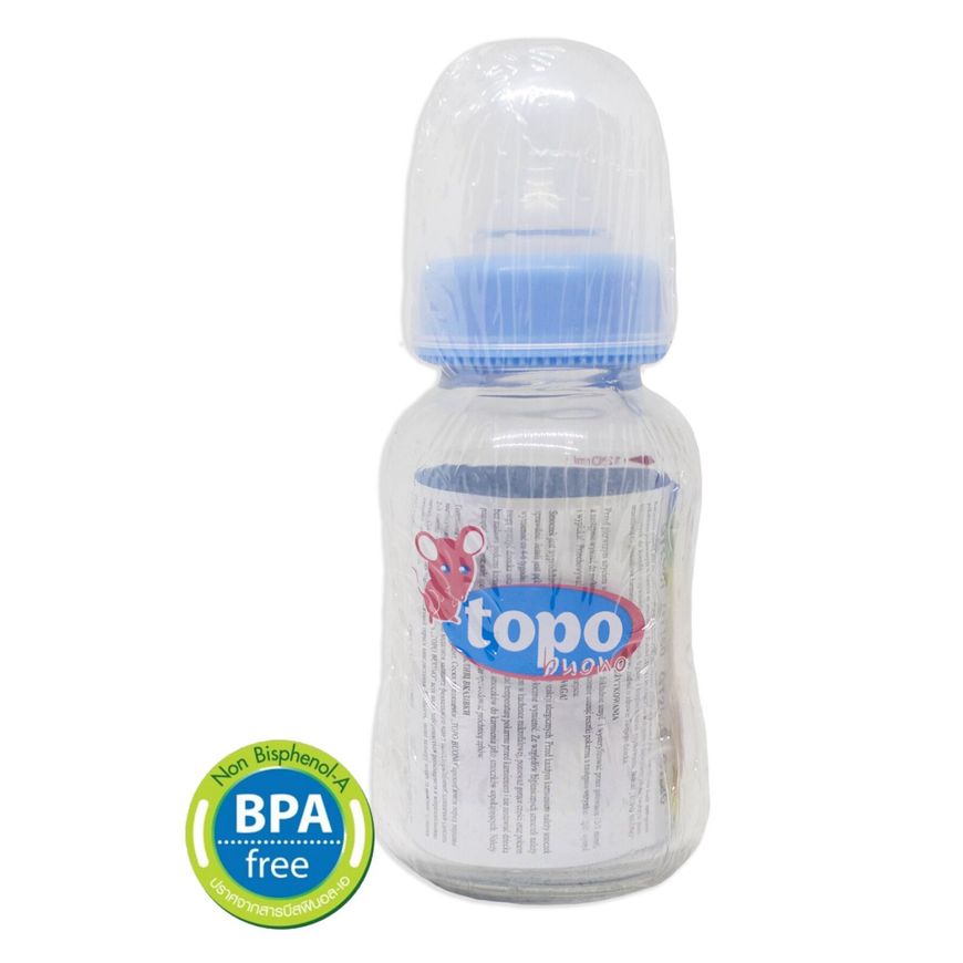 Бутылочка стеклянная "TOPO BUONO" 120 мл. фото