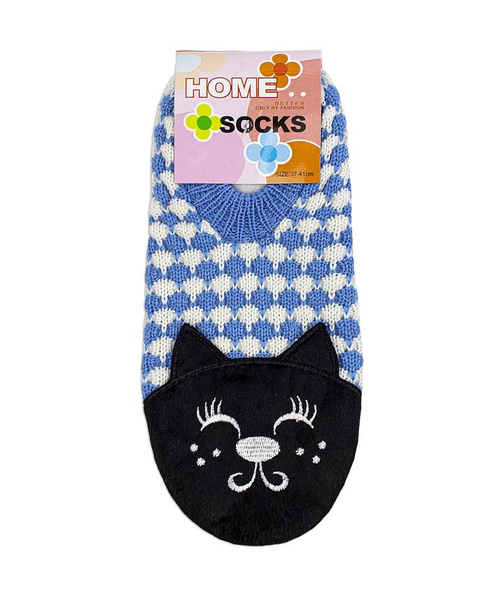 Жіночі шкарпетки-тапочки "Котик" фото