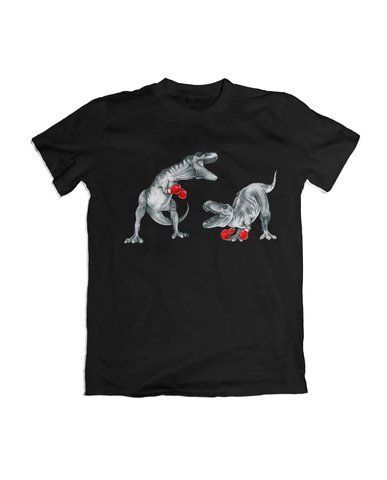 Базовая футболка унисекс "T-Rex Boxing" фото