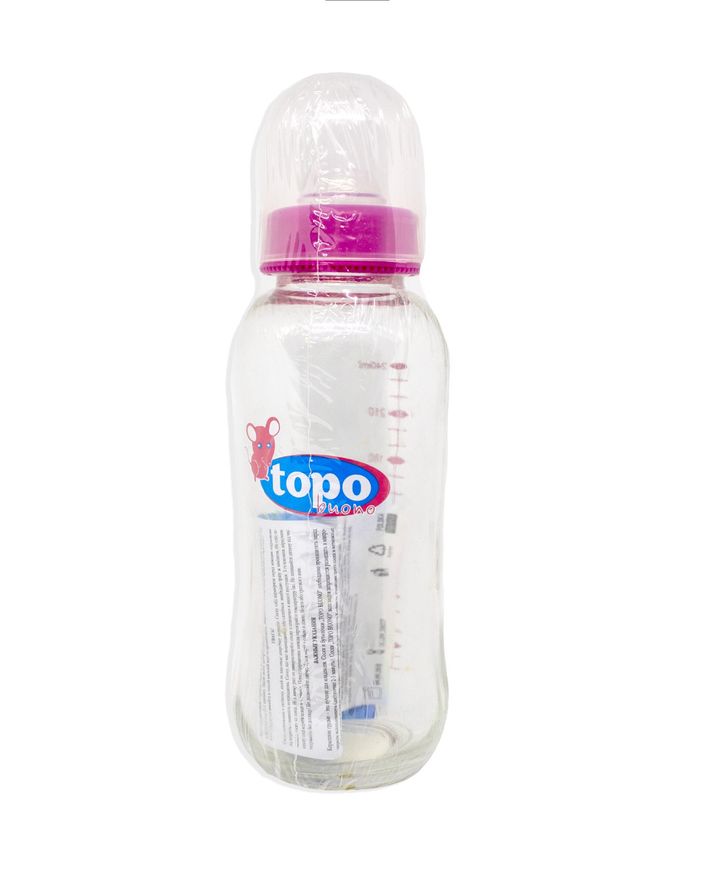 Бутылочка стеклянная 240 мл "Topo Buono" фото