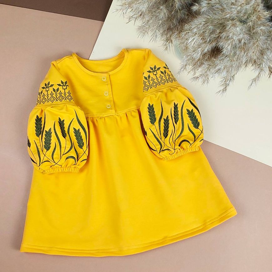 Сукня для дівчинки з вишивкою "Колоски" фото