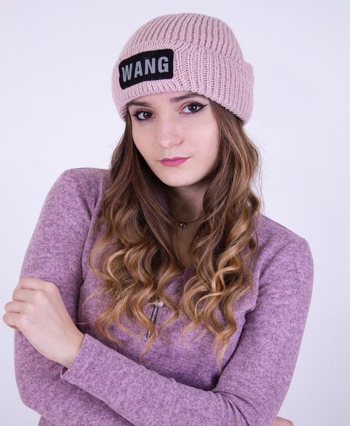 Модная зимняя шапка для девочек "WANG" фото
