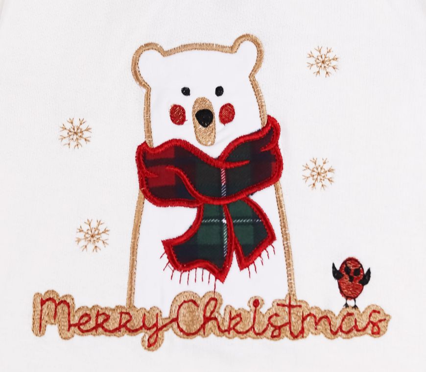 Новогодняя детская пижама "Рождественский мишка" фото