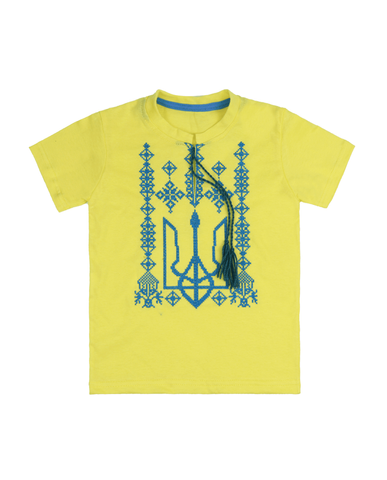 Детская футболка вышиванка "Тризуб" фото