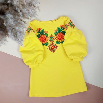 Сукня для дівчат з вишивкою "Соняшник" фото